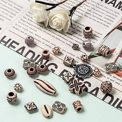 Смешанные в старинном стиле акриловые бусины&nbsp;X1-MACR-R546-01