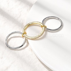 Латунные микро проложить пальцев кольца кубического циркония RJEW-P166-01B-01