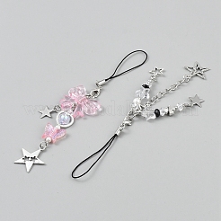 4 шт. 4 стиля подвесные украшения из акрила и сплава звезд&nbsp;HJEW-WH20021-07B