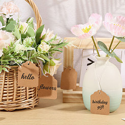 500 шт. пустые ценники из крафт-бумаги со шнуром CDIS-WH0027-17