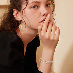 48 шт. 12 стиля подвески-цветы из акрила и натурального жемчуга PALLOY-CW00007