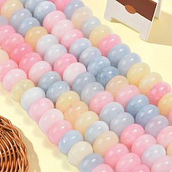 2 нить бусин из натурального окрашенного белого нефрита&nbsp;G-PA0001-74B