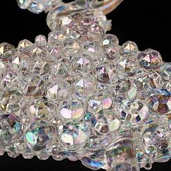 Рождественские прозрачные акриловые балетные большие подвесные украшения HJEW-F017-04