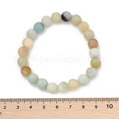 Натуральный цветок амазонитовые бусины эластичные браслеты BJEW-F380-01-B09