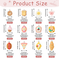 24шт 12 стиля непрозрачные подвески из смолы&nbsp;RESI-TA0001-91