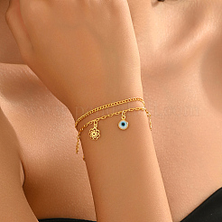 Латунные многорядные браслеты с цепочкой и цепочкой DT4732