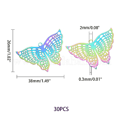 201 филигранный кулон из нержавеющей стали&nbsp;STAS-UN0003-81