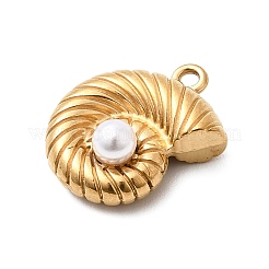 Подвески из нержавеющей стали 304 и АБС-пластика с жемчугом&nbsp;STAS-G369-04G-02