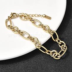 Браслет Figaro Chains из нержавеющей стали 304 для женщин BJEW-Z140-03G