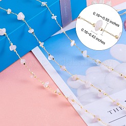 Цепочки из бисера из натурального розового кварца CHC-SZ0001-62L