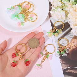 8шт брелок из акрила и стекла&nbsp;KEYC-CA00001