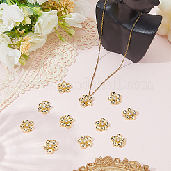 12шт латунные подвески с микропаве и кубическим цирконием&nbsp;KK-BBC0022-84