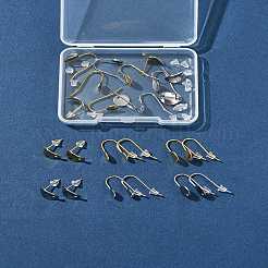 24 шт. крючки для сережек из нержавеющей стали 304&nbsp;STAS-FS0001-94