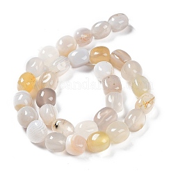 Натуральные полосатые/полосатые бусины из агата G-C038-02F