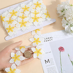 Лента с кружевной отделкой для ресниц из полиэстера OCOR-WH20003-03B-04