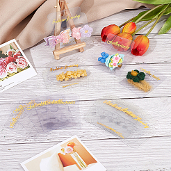 200 шт. 2 стиля пластиковых заколок для волос и резинок для волос с демонстрационными карточками&nbsp;CDIS-OC0001-06