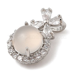 Подвески из натурального белого халцедона&nbsp;G-S001-01P