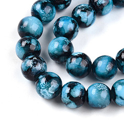 Выпечка окрашенные стеклянные бусины пряди DGLA-N003-10mm-A08