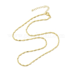 Ожерелья из латунной овальной ограненной цепочки для женщин&nbsp;NJEW-K282-08G