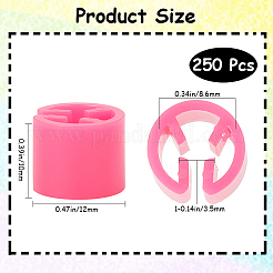 250 шт пустые пластиковые маркеры для одежды цветные бирки KY-CP0001-07