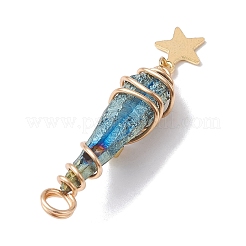 3 шт. 3 стиля гальванические подвески из натурального кварца с медной проволокой&nbsp;PALLOY-JF02586-03