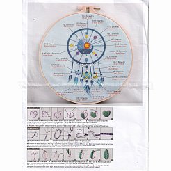 Тканая сетка/паутина своими руками с набором для вышивания узором из перьев&nbsp;DIY-O021-19B