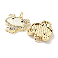 Латунные микропаве прозрачные подвески с фианитом KK-L213-027G