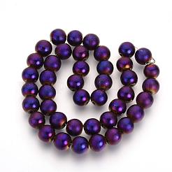 Гальванизировать немагнитных синтетический гематит бисер пряди&nbsp;G-Q944-10mm-M