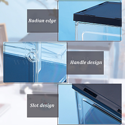 2-рядная прозрачная акриловая витрина для минифигурок ODIS-WH0043-09