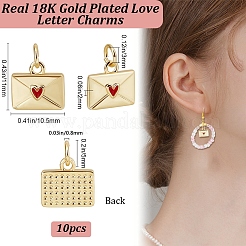 10 шт. подвески из латуни с покрытием на стойке с соединительным кольцом KK-BBC0015-96