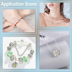 80 шт. полимерная глина со стразами европейские бусины с большими отверстиями с серебряными латунными сердечниками FPDL-LT0001-02E