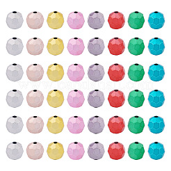 50шт непрозрачные акриловые бусины с покрытием&nbsp;PACR-TA0001-24