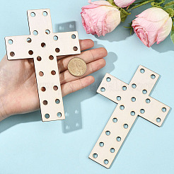 Пасхальный незаконченный деревянный крест&nbsp;WOOD-SP0001-69