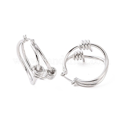 Серьги-кольца из латуни с шипами для женщин EJEW-F303-09P