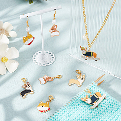 Маркеры петель для кулона с собакой&nbsp;HJEW-AB00324