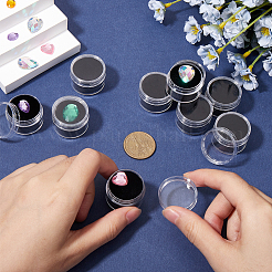 Круглая прозрачная пластиковая коробка для хранения бриллиантов&nbsp;CON-WH20003-01B-01