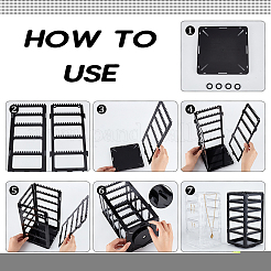 Пластиковые вращающиеся подставки для ювелирных изделий с углом поворота 360 градус EDIS-WH0022-11A