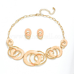 Комплекты из ожерелий с подвесками из эмалевого сплава и серег-гвоздиков FS-WG52143-03