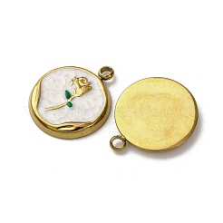 Подвески из нержавеющей стали 304 с эмалью&nbsp;STAS-P406-18G-01