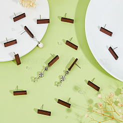 60 шт. фурнитура для сережек-гвоздиков из осины&nbsp;WOOD-DC0001-35A