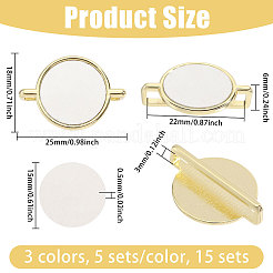 15 шт. 3-цветный сплав термопереводной ремешок для часов аксессуары FIND-CA0011-17B