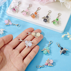 20 шт. 10-х цветные подвесные украшения из сплава и стекла&nbsp;PALLOY-TAC0211