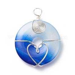 Натуральные полосатые агатовые / полосатые агатовые подвески PALLOY-JF01819-02