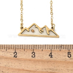 Ожерелья из нержавеющей стали 304 с подвеской в виде горчичного зерна NJEW-Z063-04G-01