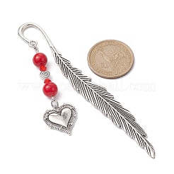 Закладки-подвески в форме сердца из сплава ко Дню святого Валентина&nbsp;AJEW-JK00270-04