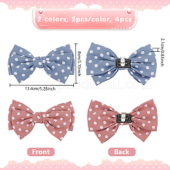 4 шт. 2-х цветные полиэстеровые подвески для обуви AJEW-PH0012-19