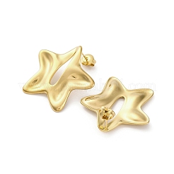 Серьги-гвоздики в форме звезды из нержавеющей стали 304&nbsp;EJEW-K296-04G