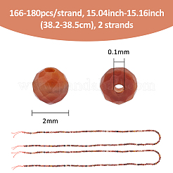 2 нити натуральных красных радужных яшмовых бусин G-FI0001-07