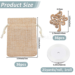 36шт деревянные кабошоны WOOD-FH0002-39