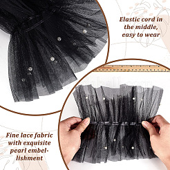 Газовый кружевной нарукавник из тюля для женщин&nbsp;AJEW-WH0596-070B